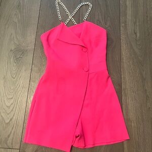 Karen Millen Hot Pink Shorts Romper